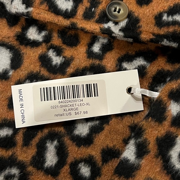 NWT Simply Southern Cheetah Shacket Size XL - Picture 2 of 4